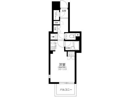 ルジェンテ白金台(ワンルーム/6階)の間取り写真