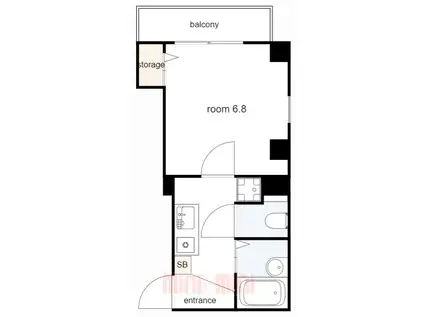 KマンションJIN(1K/4階)の間取り写真