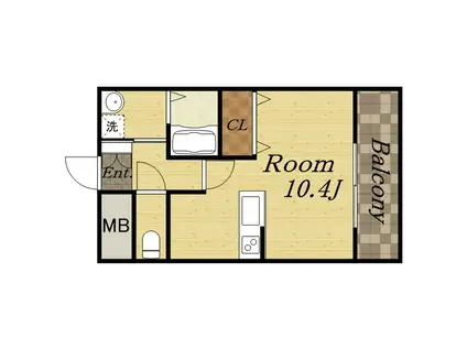 茜苑レジデンス(ワンルーム/3階)の間取り写真