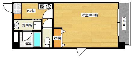 I&Iマンション(1K/4階)の間取り写真