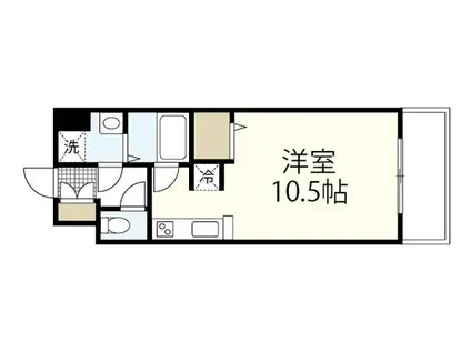 グラビスコート広島駅前通(ワンルーム/5階)の間取り写真