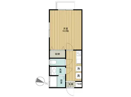 BUENA太夫浜(1K/2階)の間取り写真