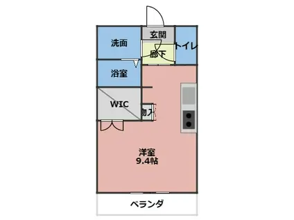 ネオステージU(ワンルーム/3階)の間取り写真