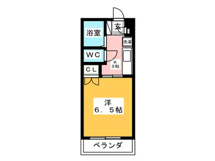 シャトレ・ストンリバーI(1K/2階)の間取り写真