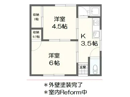 RENOBO(2DK/1階)の間取り写真