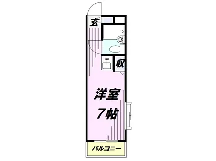 アーガスヒルズ63(ワンルーム/3階)の間取り写真
