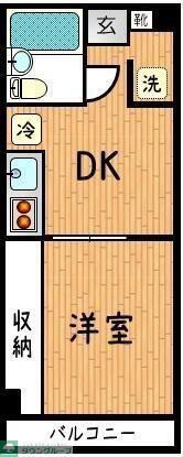 ハイツリヴァ・スター(1DK/4階)の間取り写真