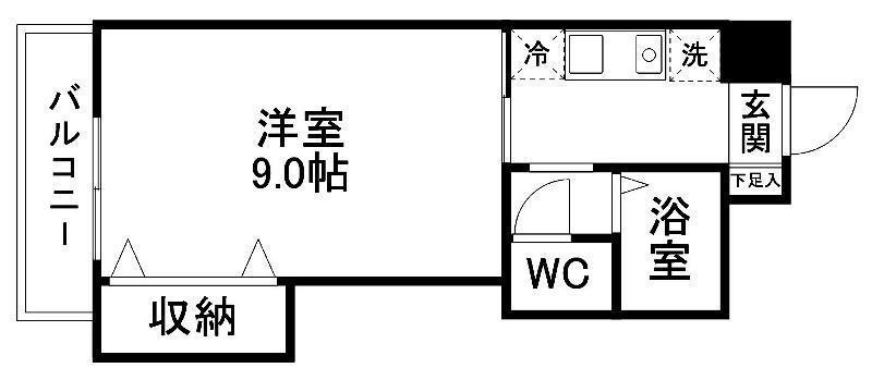 THE CLASS SENDAI イースト GATE(1K/9階)の間取り写真