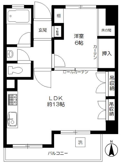 メゾン・ジュリエ(1LDK/3階)の間取り写真