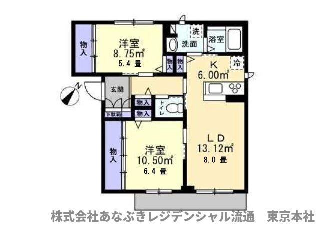 SCENEIII(2LDK/1階)の間取り写真