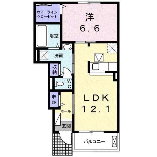 ビアージョ19(1LDK/1階)の間取り写真