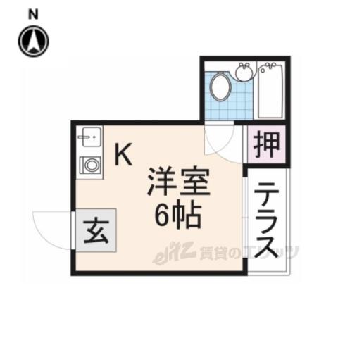 住地八坂マンション(ワンルーム/1階)の間取り写真