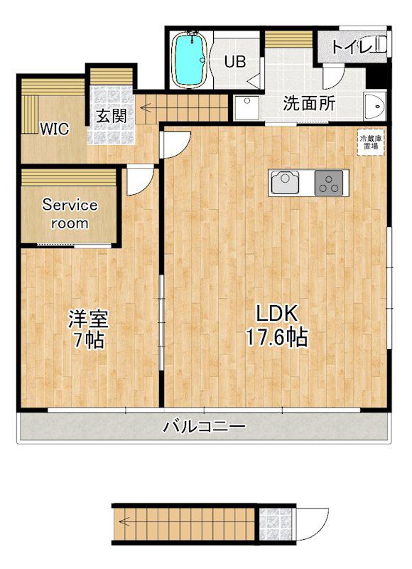 REDEAL北小金(1SLDK/2階)の間取り写真