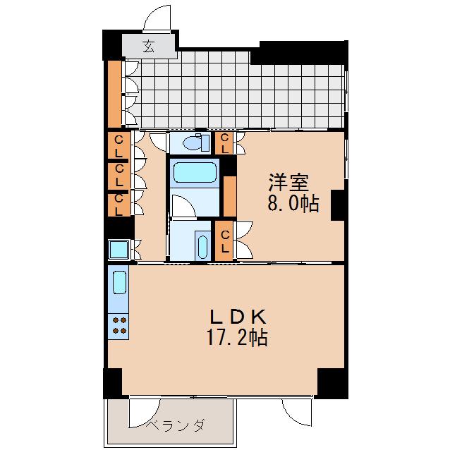 LASANTE葵(1LDK/2階)の間取り写真