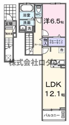 ボヌール イコウ(1LDK/2階)の間取り写真