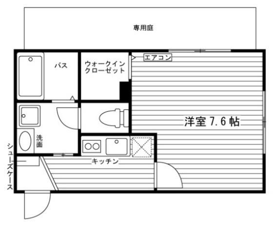 レガーロ津島(1K/1階)の間取り写真