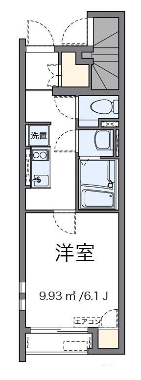 WAKANAII(1K/1階)の間取り写真