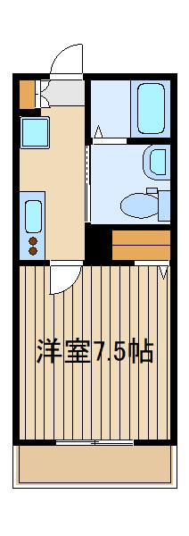 アルコバレーノ(1K/3階)の間取り写真
