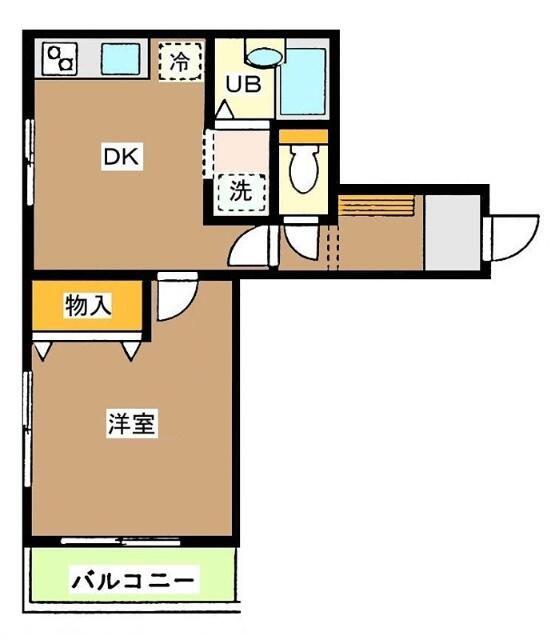 フォレスト イン コテージ(1DK/1階)の間取り写真