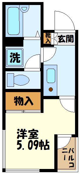 リーブラセンター北(1K/4階)の間取り写真