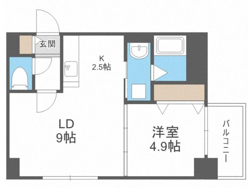 COMS RESIDENCE 鳥居前(1LDK/6階)の間取り写真