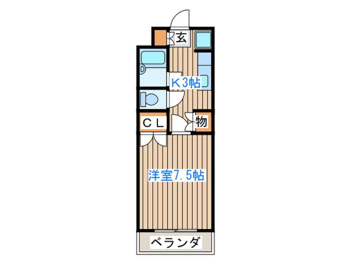 ロイヤルアニバーサリー八乙女I(1K/1階)の間取り写真