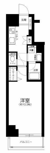 ディアレイシャス池袋(1K/4階)の間取り写真
