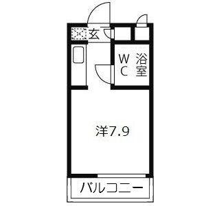 ダイドーメゾン御影Ⅲ(ワンルーム/3階)の間取り写真