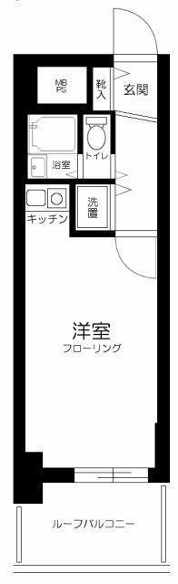 ライオンズマンション生麦南(ワンルーム/2階)の間取り写真