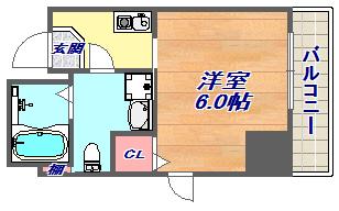 エトワール王子(1K/4階)の間取り写真
