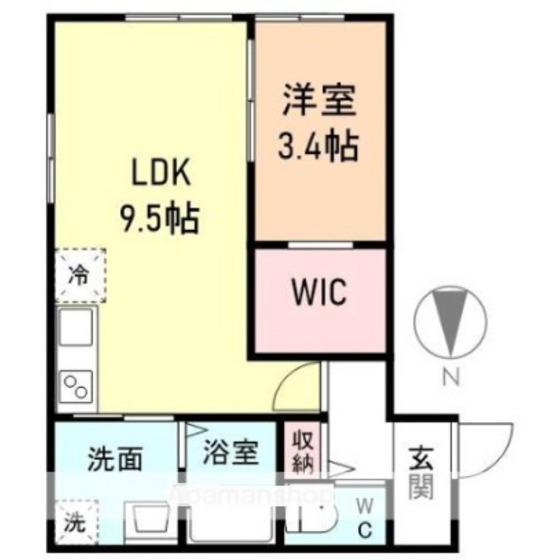 ZORO(1LDK/2階)の間取り写真