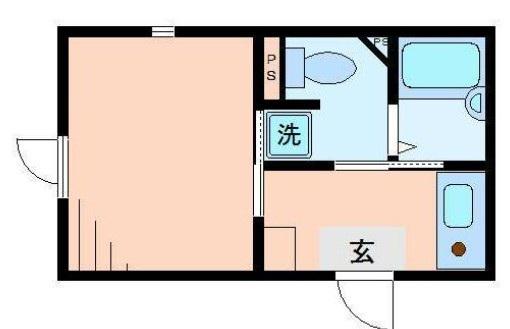 ラ・ヴィータ板橋(1K/1階)の間取り写真