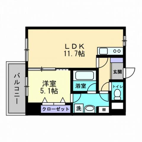 OWLSTYLE KANDACHO(1LDK/4階)の間取り写真