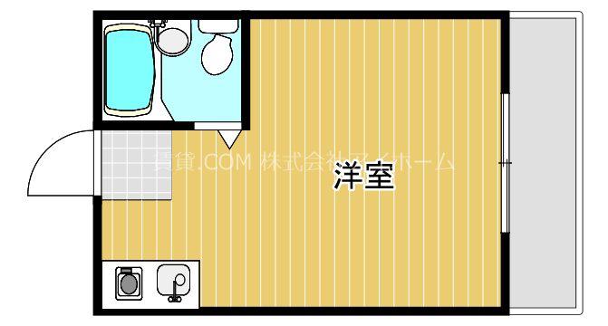 大宝新深江CTサンコート(ワンルーム/1階)の間取り写真