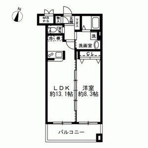 セントラルコート(1LDK/2階)の間取り写真