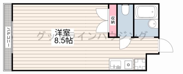 ルナTAKINO(ワンルーム/1階)の間取り写真