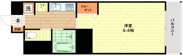 エステムコート大阪城南II(1K/11階)の間取り写真