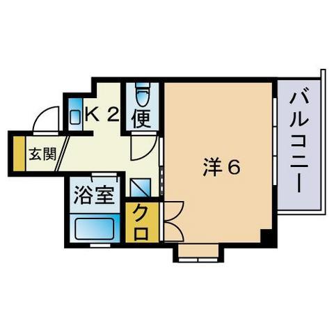 エンブレム槐(1K/3階)の間取り写真