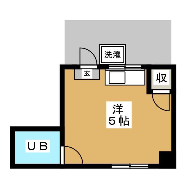 メゾン吉田(ワンルーム/2階)の間取り写真