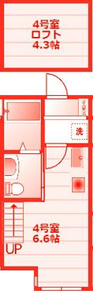 パース西戸部(ワンルーム/2階)の間取り写真