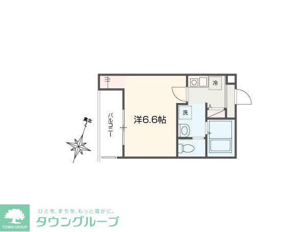 MELLAS田無(1K/1階)の間取り写真