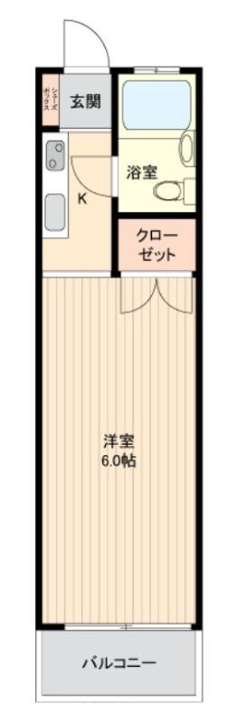 レガーロ北坂戸(ワンルーム/1階)の間取り写真