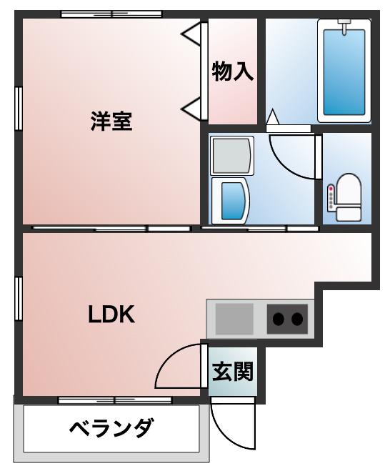 グランガーデン神戸長田(1LDK/1階)の間取り写真