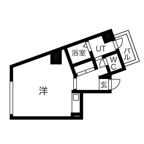 ビバリーヒルズ(1K/6階)の間取り写真