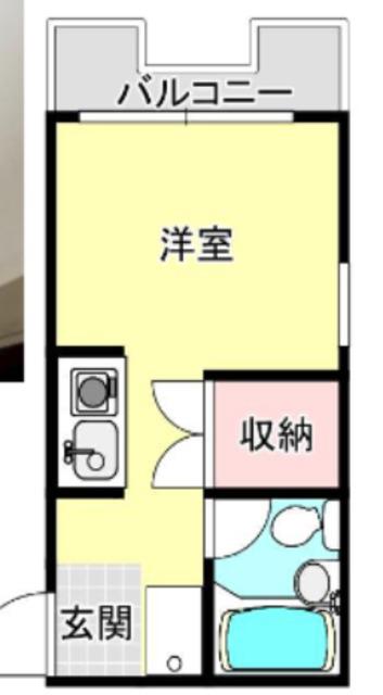 ハイネスベルグレイス川崎(ワンルーム/5階)の間取り写真