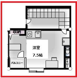 一道ビル(ワンルーム/4階)の間取り写真