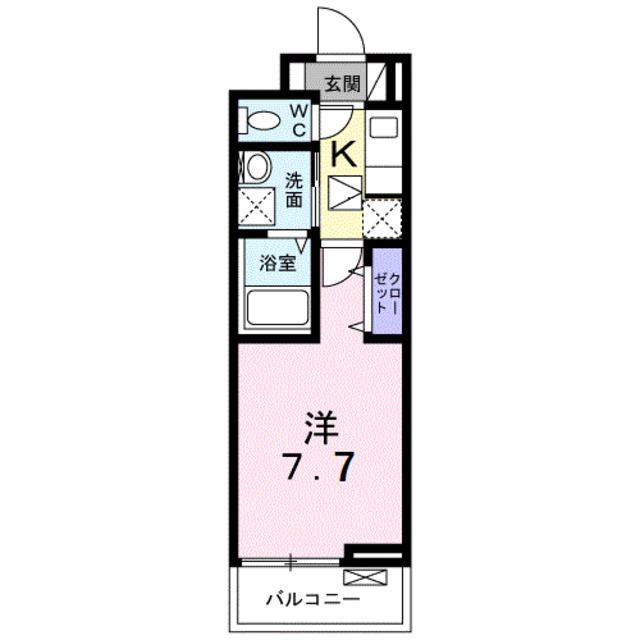 ブランメゾン帷子ノ辻(1K/3階)の間取り写真