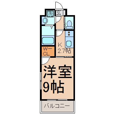 エストレリータ(1K/3階)の間取り写真