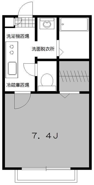 ハープトーン中野 102(1K/1階)の間取り写真