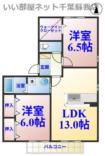 YMAIII(2LDK/1階)の間取り写真